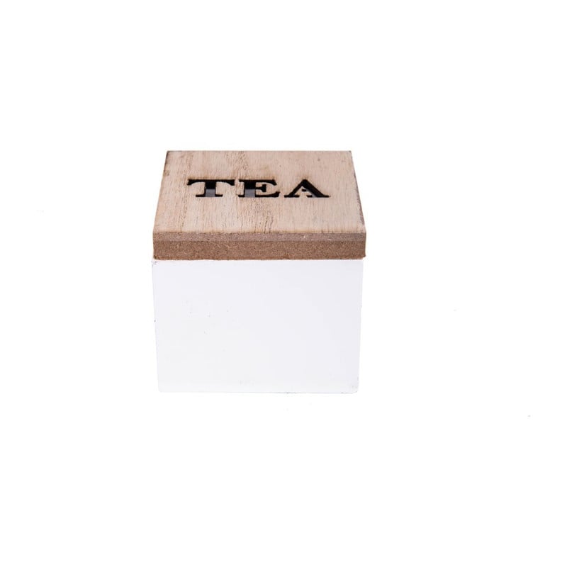 Theedoos - 1-vaks - wit/naturel