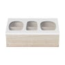 Theedoos organisch - 6 vakken - 26x16x7 cm