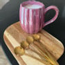 Theelepels bloem - goud - set van 4