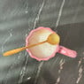 Theelepels bloem - goud - set van 4