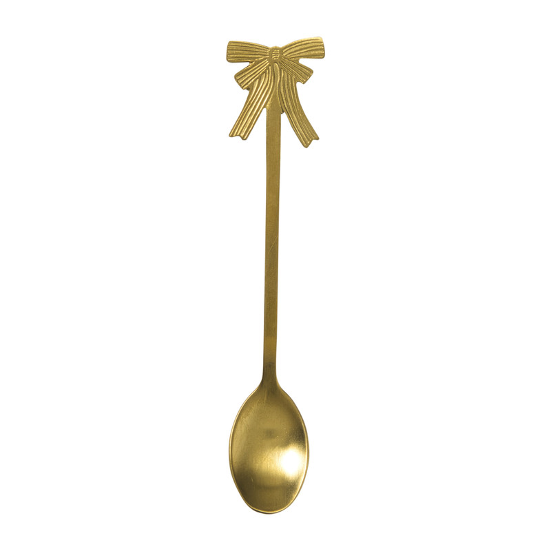 Theelepels strikjes - goud - set van 4