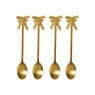Theelepels strikjes - goud - set van 4