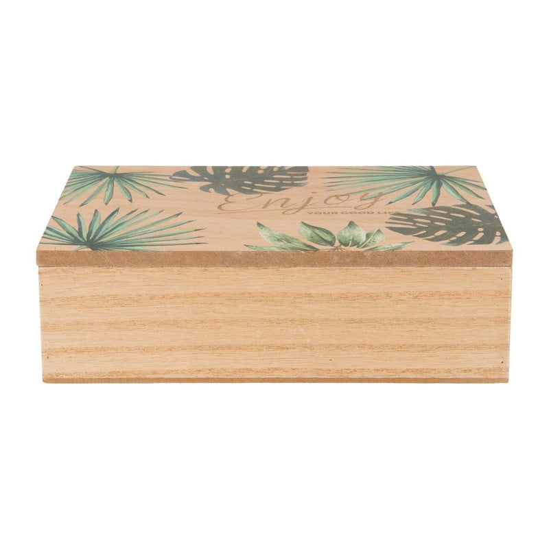 Theedoos tropical 6-vaks - MDF - 23x15,5x7 cm