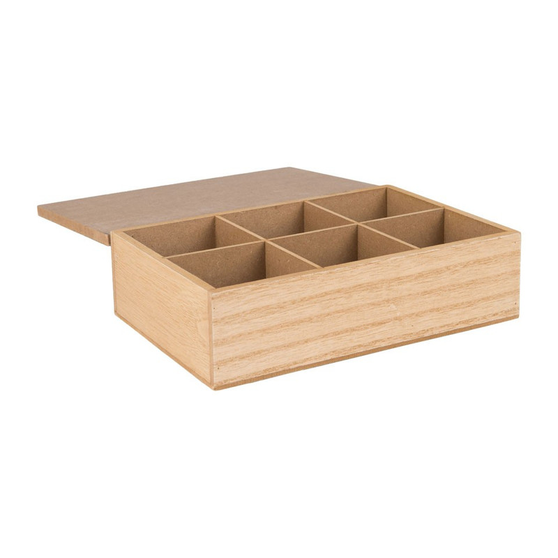 Theedoos tropical 6-vaks - MDF - 23x15,5x7 cm
