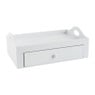 Theekistje+dienblad - wit - 30x20x11,5 cm