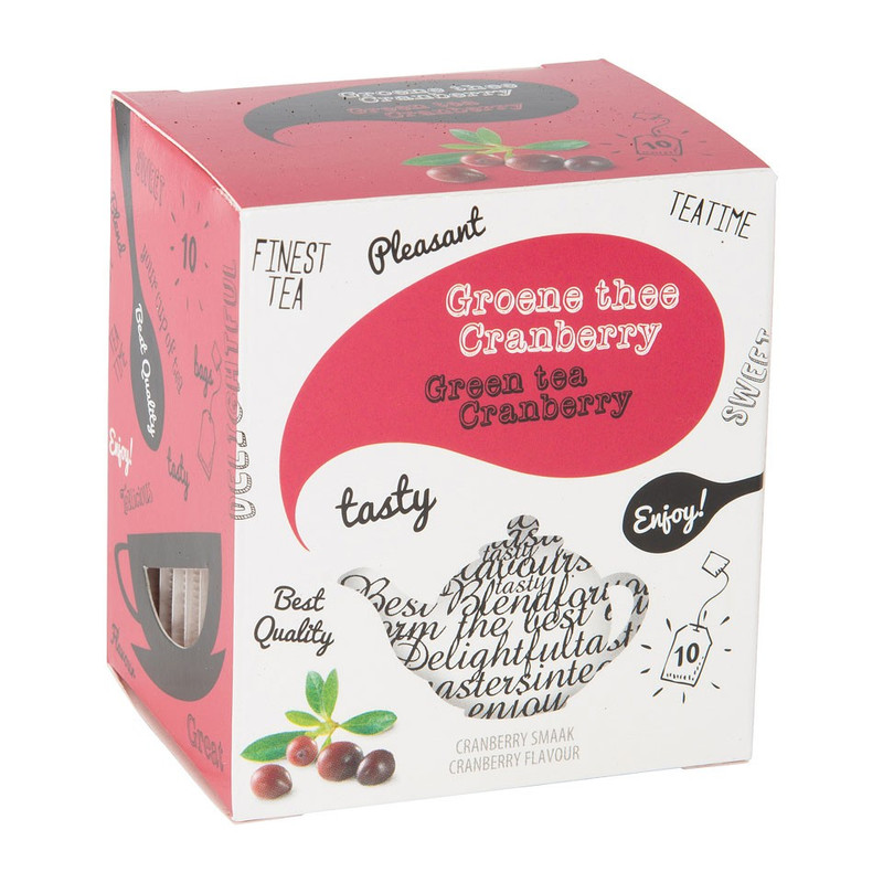 Groene thee cranberry - 10 zakjes