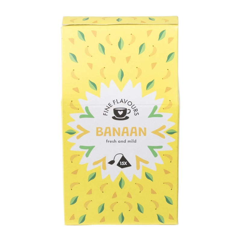 Fine flavours zwarte thee - banaan - 15 piramide zakjes