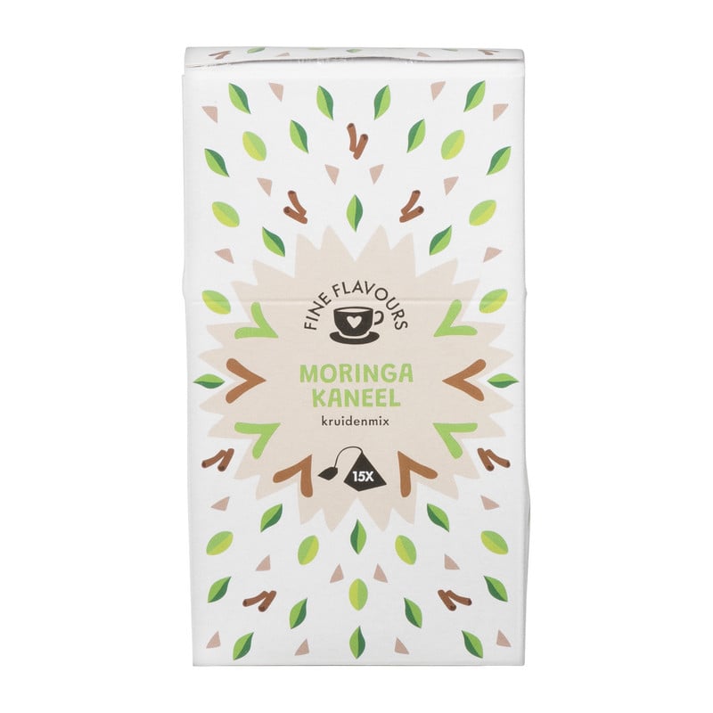 Fine flavours kruiden thee - moringa kaneel - 15 piramide zakjes