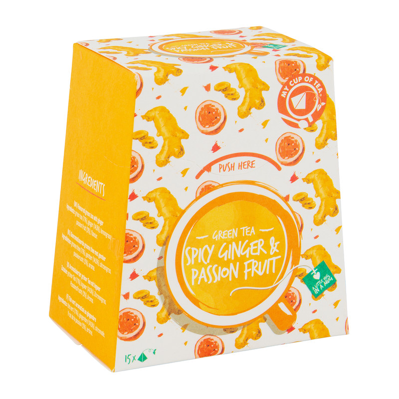 Spicy ginger & passion fruit - green tea