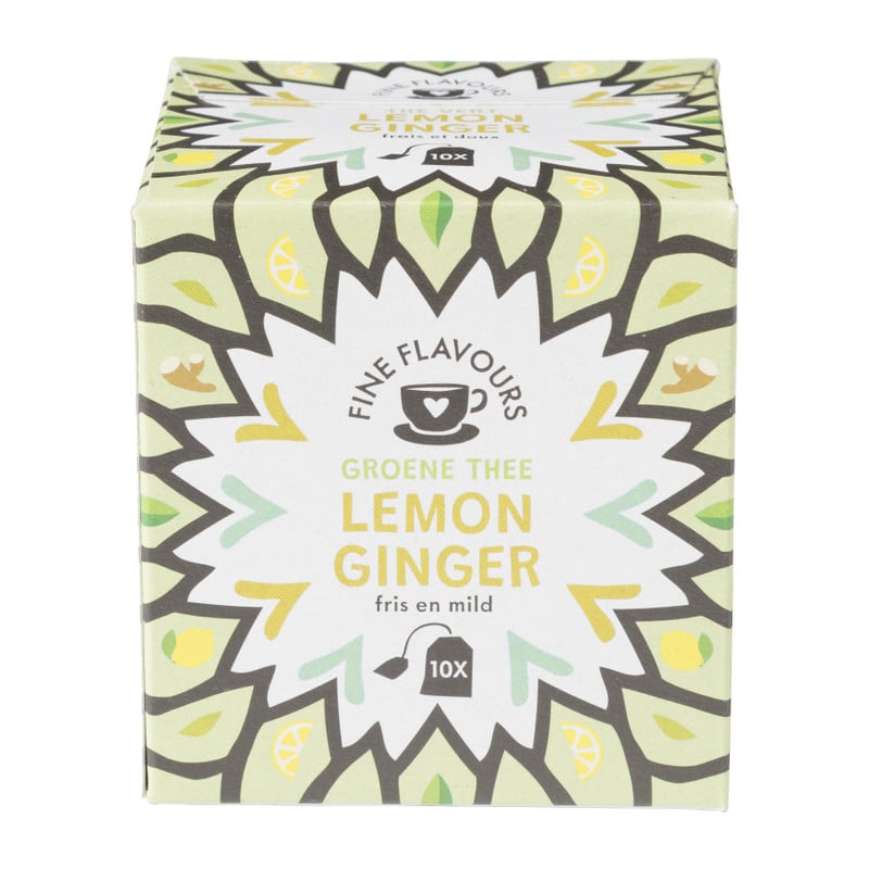 Fine Flavours groene thee - lemon ginger - 10 zakjes