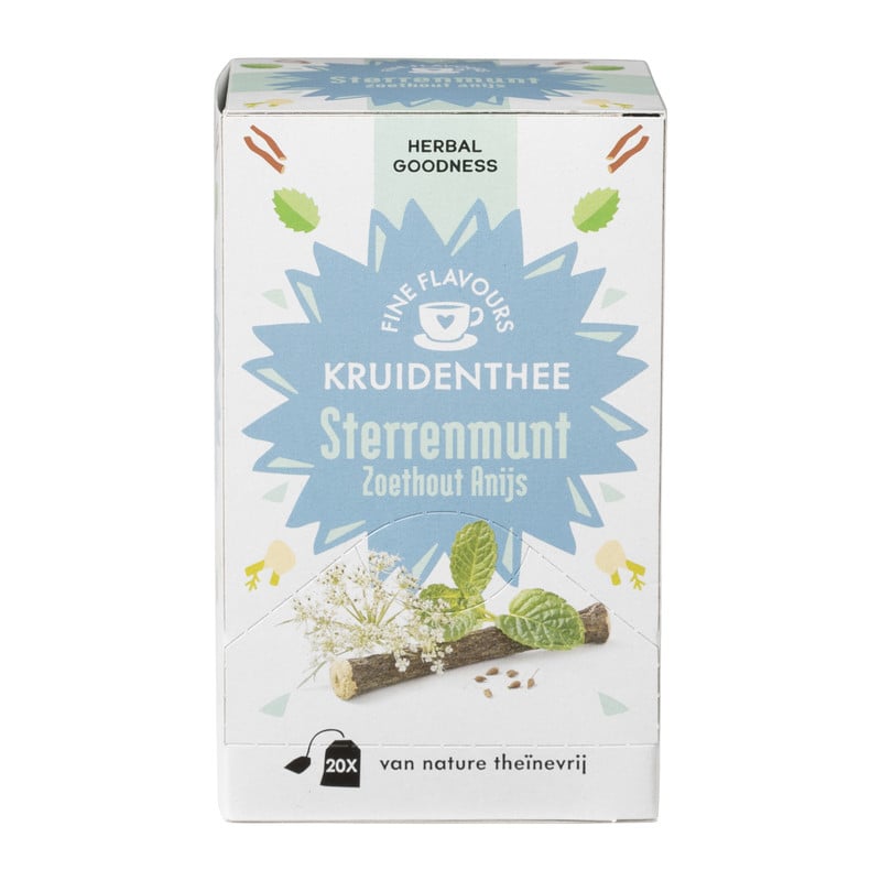 Fine Flavours kruidenthee - sterrenmunt - 20 zakjes