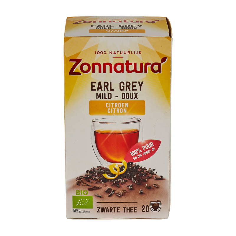 Zonnatura earl grey citroen - 20 zakjes