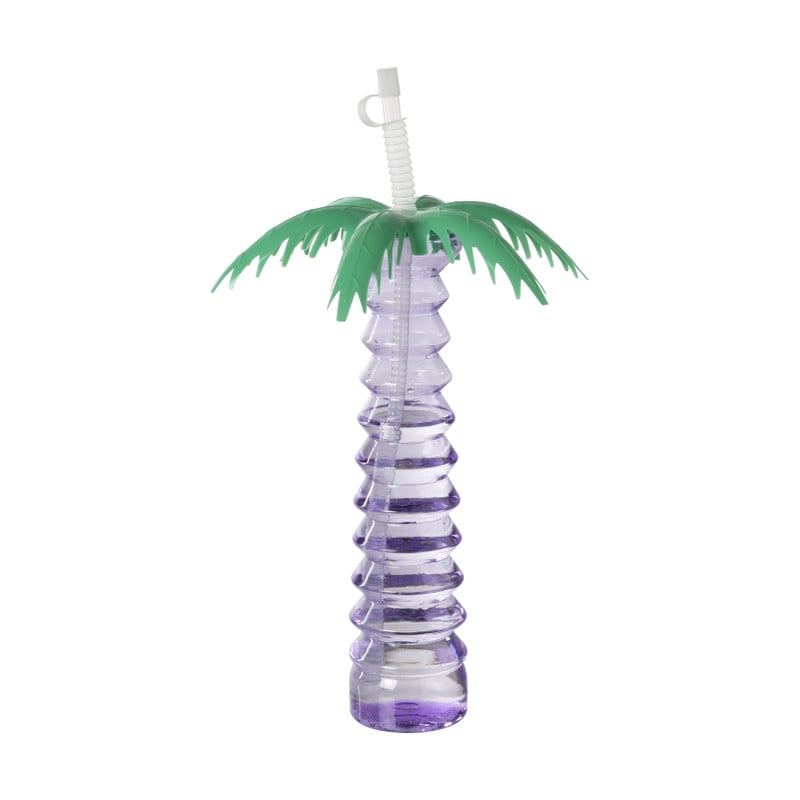 Drinkfles palmboom - lila - 500 ml