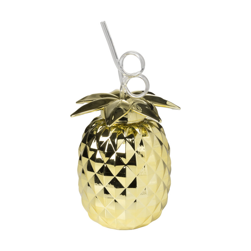 Drinkbeker - ananas - goud - .. ml