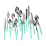 Bestekset - metaal - turquoise - set van 16
