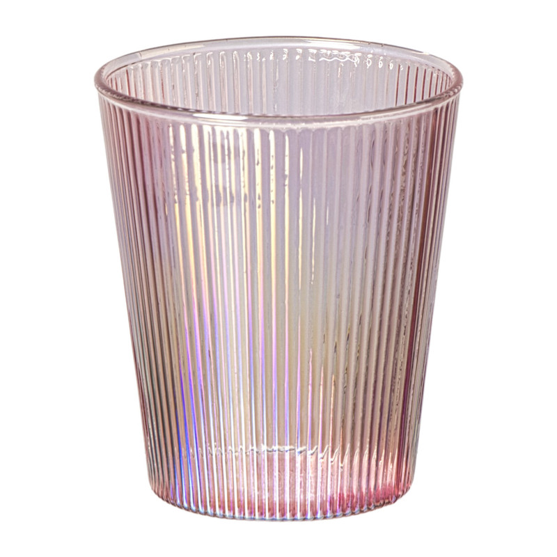Glas iriserend - roze - 400 ml