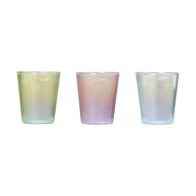 Glas iriserend - roze - 400 ml