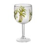 Wijnglas palmboom - groen - ø9.5x19.5 cm