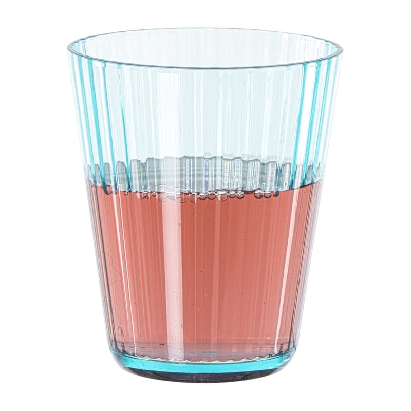 Glas streep - blauw - 300 ml