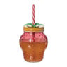 Mason jar aardbei - roze - 450 ml