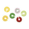 Glasmarkers fruit - set van 6