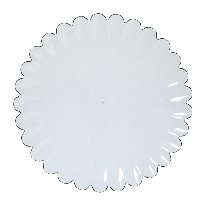 Dinerbord geschulpt - groen - ø28x2.5 cm