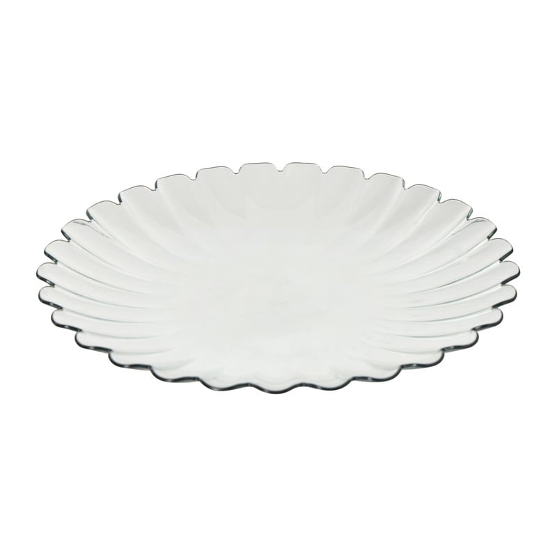 Dinerbord geschulpt - groen - ø28x2.5 cm