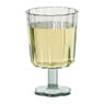 Waterglas op stam geschulpt - groen - 340 ml