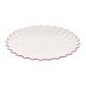 Ontbijtbord geschulpt - roze - ø22.9x2.1 cm