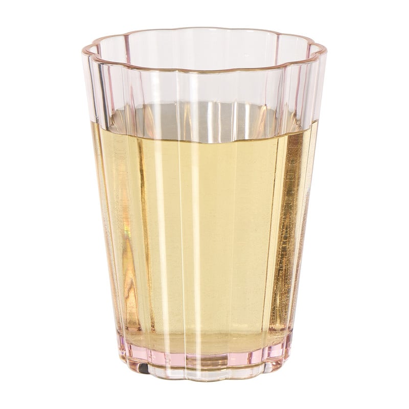 Beker geschulpt - roze - 400 ml