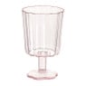 Waterglas op stam geschulpt - roze - 340 ml