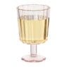 Waterglas op stam geschulpt - roze - 340 ml