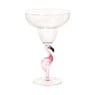 Cocktailglas flamingo - transparant/roze - ml