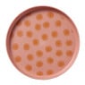 Ontbijtbord zonnetjes - roze/oranje - ø20x2 cm