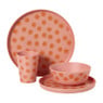 Dinerbord zonnetjes - roze - ø25x2 cm