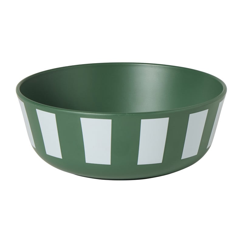 Schaaltje streep - groen -ø15x5.6 cm
