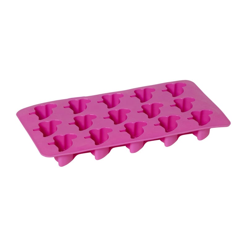 Ijsblokjesvorm flamingo - roze - 10 ijsblokjes
