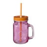 Mason jar palmboom - roze - 450 ml 