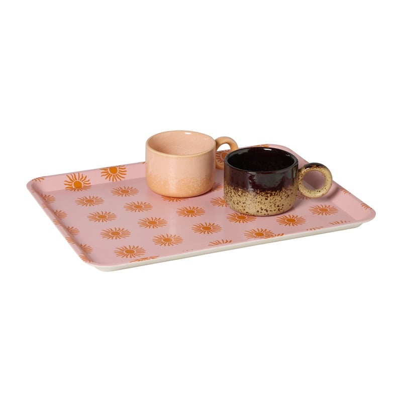 Dienblad zonnetjes - roze/oranje - 2.2x40x29 cm