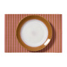 Placemats streep - roze/bruin - set van 2