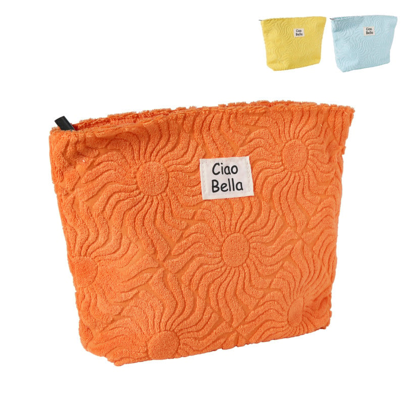 Toilettas badstof - 20x27 cm - diverse varianten 