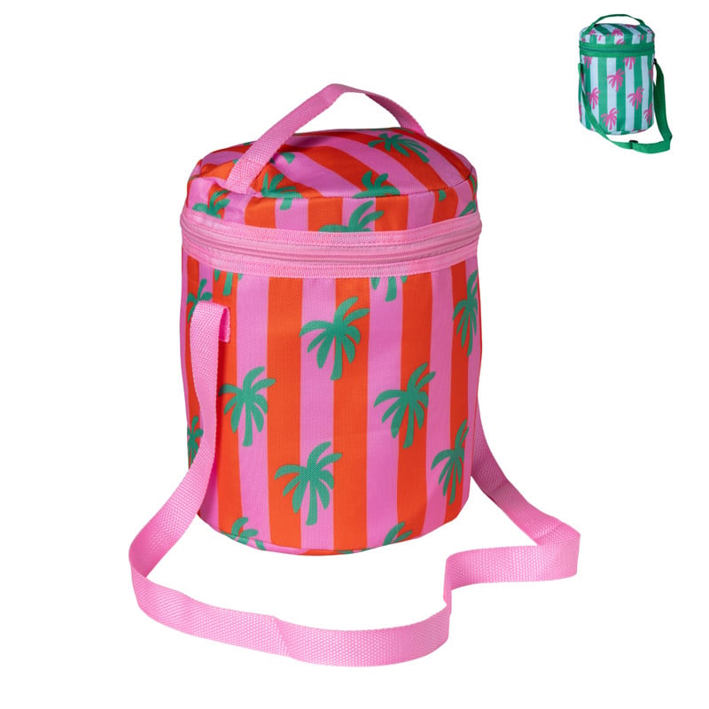 Koeltas rond palmboom/streep - ø20x25 cm - diverse varianten
