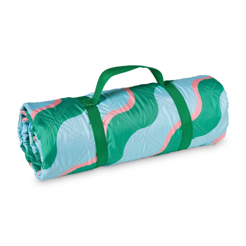 Picknick kleed - blauw/groen - 135x170 cm