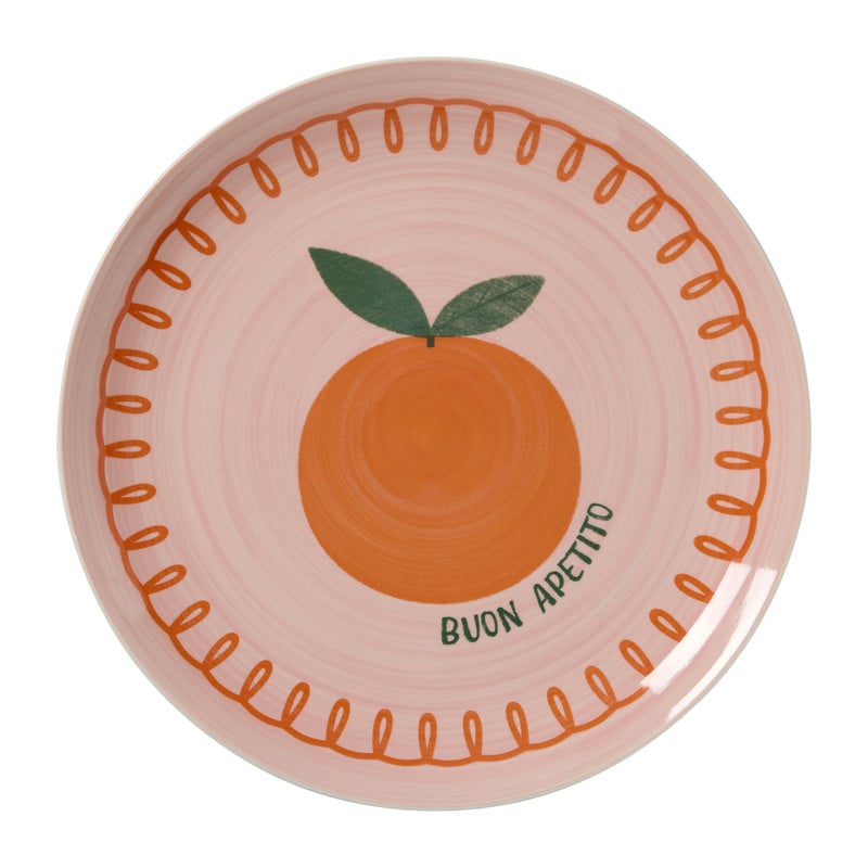 Dinerbord sinaasappel - multikleur - ø26.5x2 cm