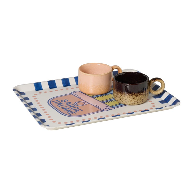 Dienblad sardientjes - multikleur - 2.2x40x29 cm