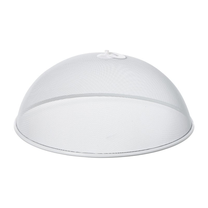 Metalen foodcover - wit - 35x35 cm