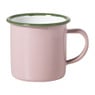 Mok emaille - roze/groen - 350 ml
