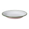 Dinerbord emaille - roze/groen - ø24x3 cm