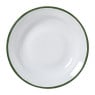 Dinerbord emaille - roze/groen - ø24x3 cm