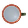Mok emaille mini - groen/oranje - 150 ml